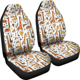 Giraffe Pattern Print Design 04 Universal Fit Car Seat Covers