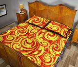 Fire flame design pattern Quilt Bed Set