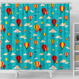 Hot Air Balloon Sky Pattern Shower Curtain Fulfilled In US