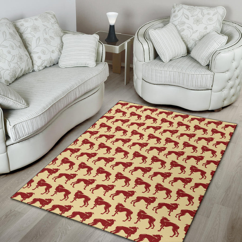 Greyhound Pattern Print Design 04 Area Rug