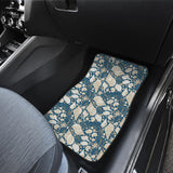 Shell Polynesian Tribal Design Pattern Front Car Mats