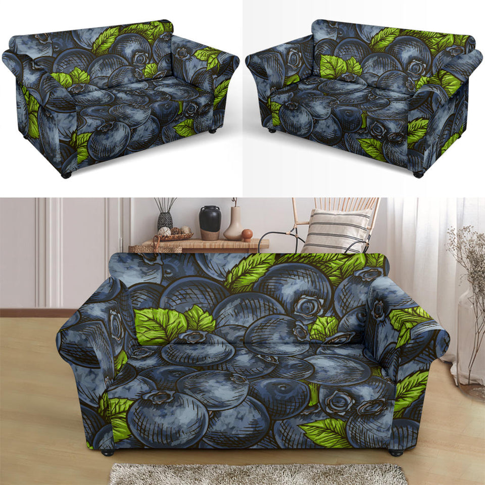 Blueberry Pattern Loveseat Couch Slipcover