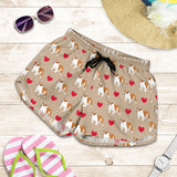 English Bulldog Pattern Print Design 05 Women Shorts