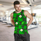 Frog waterlily pattern Men Tank Top