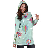 Hot Air Balloon Design Pattern Women'S Hoodie Dress
