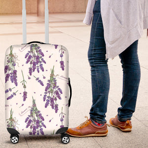 Lavender Flower Design Pattern Luggage Covers