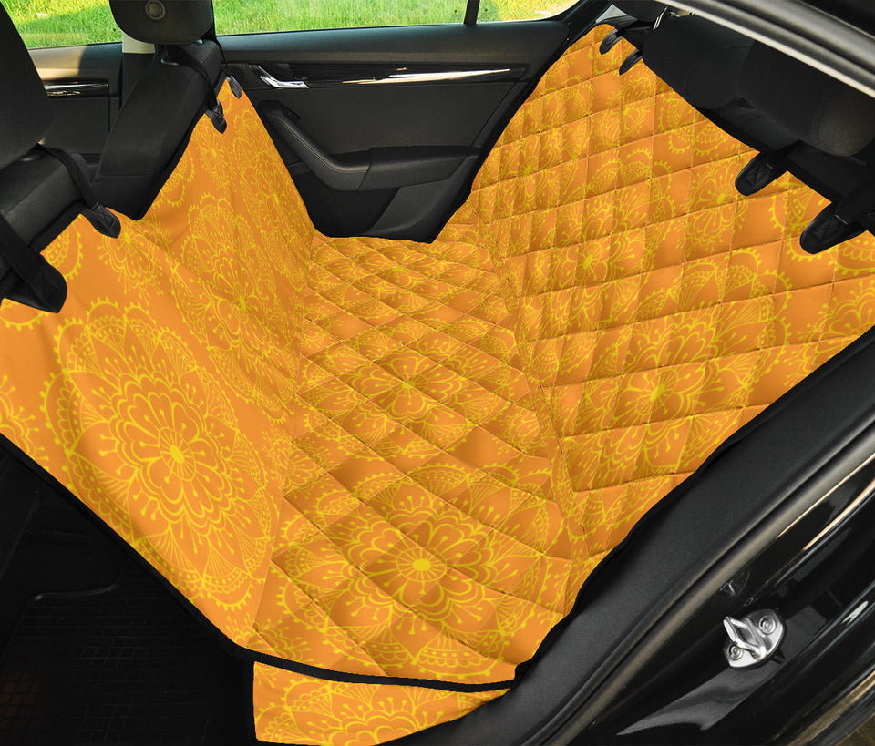 Orange Traditional Indian Element Pattern Dog Car Seat Covers