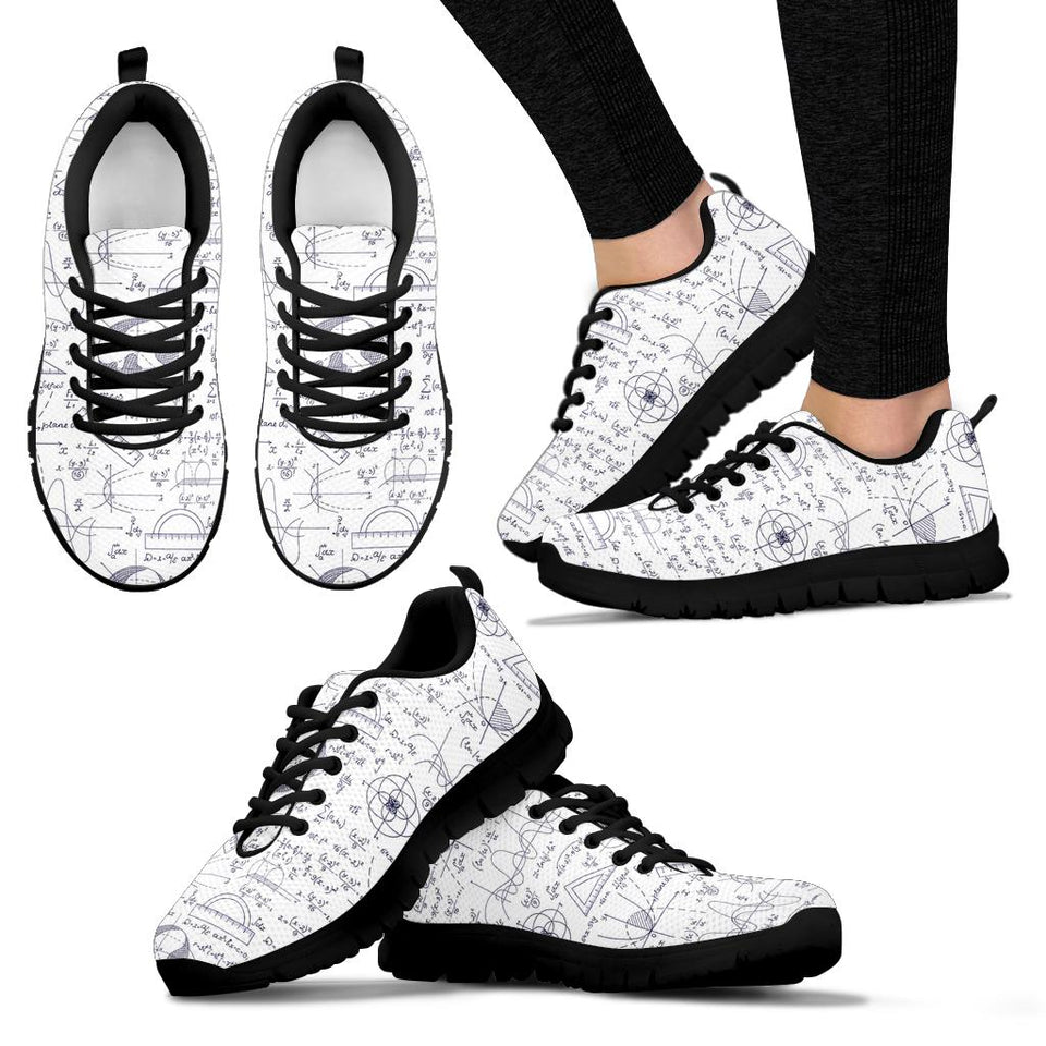Math Pattern Print Design 03 Sneakers Pillow