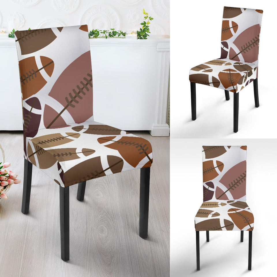 American Football Ball Pattern Dining Chair Slipcover