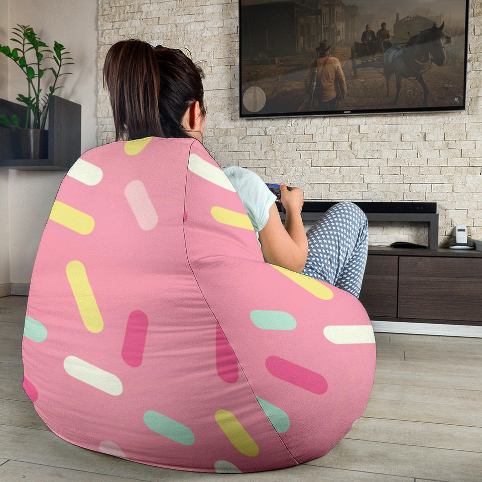 Pink Donut Glaze Candy Pattern Bean Bag Cover