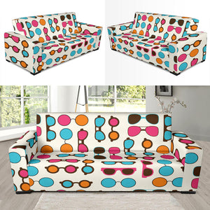 Sun Glasses Pattern Print Design 03  Sofa Slipcover