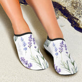 Hand Painting Watercolor Lavender Aqua Shoes