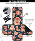 Christmas gingerbread cookie pattern Chair Cover Protector