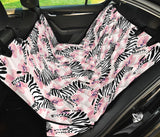 Zebra Pink Flower Background Dog Car Seat Covers