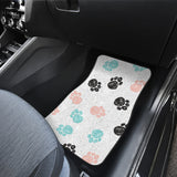 Dog Paws Pattern Print Design 04 Front and Back Car Mats