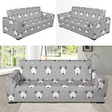 Bull Terrier Pattern Print Design 05 Sofa Slipcover