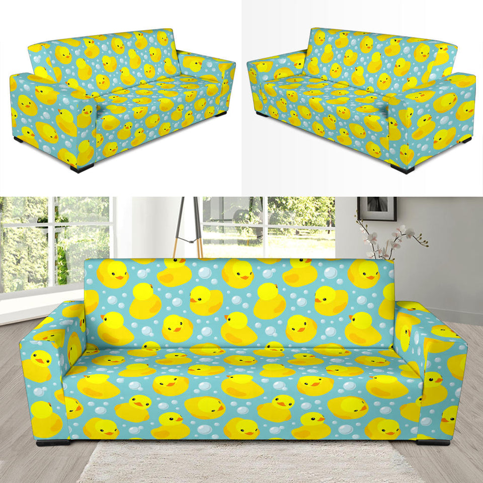 Duck Toy Pattern Print Design 03 Sofa Slipcover