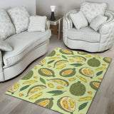 Durian Leaves Pattern Background Area Rug