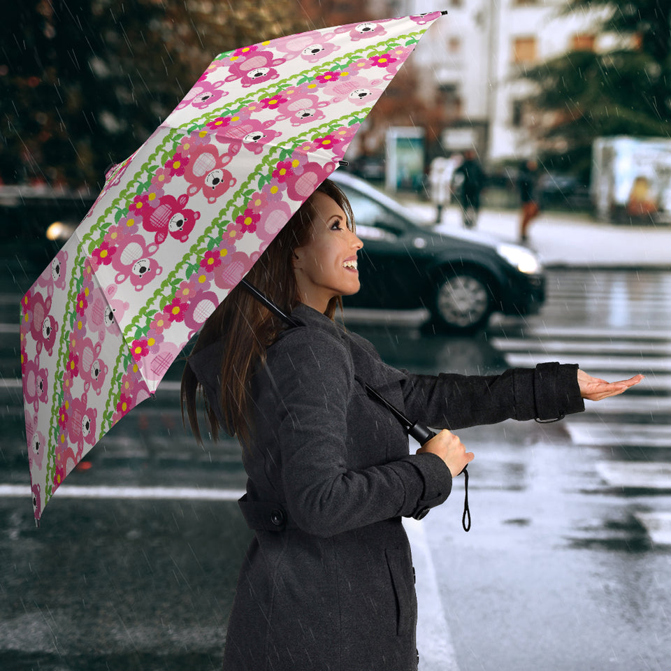 Teddy Bear Pattern Print Design 04 Umbrella