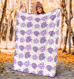 Hedgehog Pattern Print Design 05 Premium Blanket