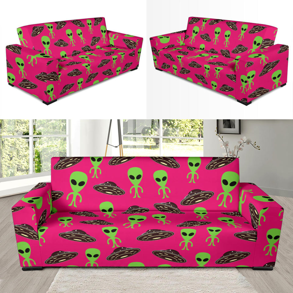 Alien Pattern Print Design 03 Sofa Slipcover