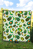 Avocado Design Pattern Premium Quilt