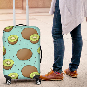 Kiwi Blue Background Luggage Covers