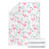 Cute Flamingo Pattern Premium Blanket