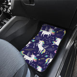 Hand Drawn Cute Unicorn Star Planet Front And Back Car Mats