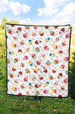 Cake Cupcake Design Pattern Premium Quilt