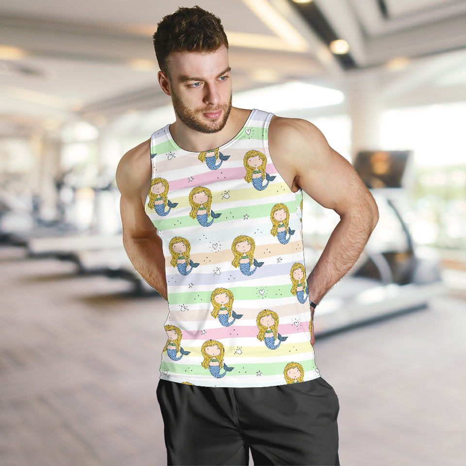 Cute hand drawn mermaid Men Tank Top