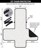 arabic white pattern Chair Cover Protector