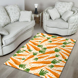 Carrot Pattern Print Design 01 Area Rug