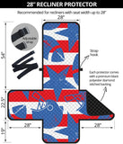 American football ball star stripes pattern Recliner Cover Protector