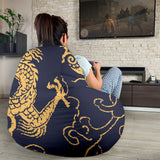 Gold Dragon Pattern Bean Bag Cover