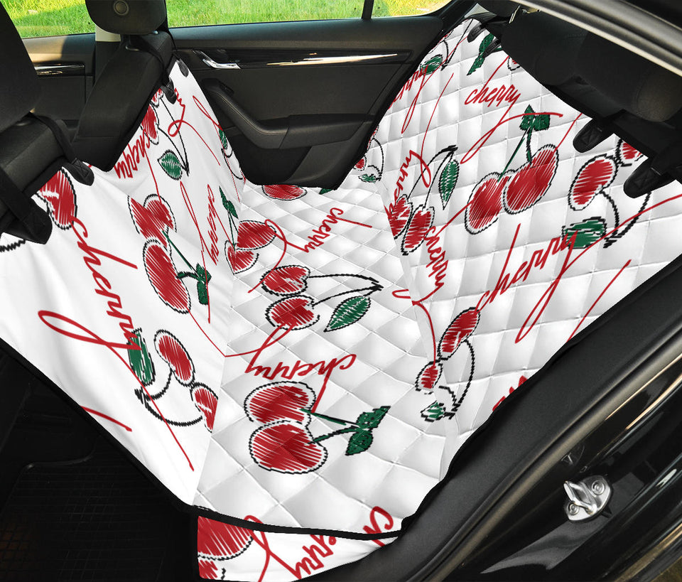 Hand Drawn Cherry Pattern Dog Car Seat Covers