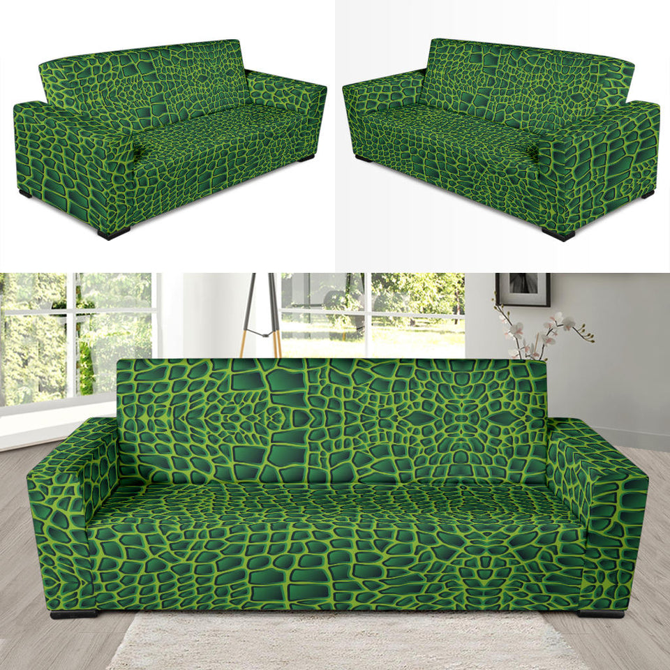 Crocodile Leather Skin Sofa Slipcover