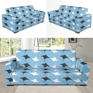 Stingray Pattern Print Design 03  Sofa Slipcover