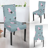 Poodle Dog Pattern Dining Chair Slipcover