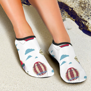 Hot Air Balloon Pattern Aqua Shoes