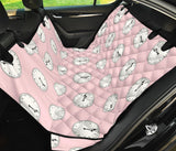 Clock Pattern Pink Blackground Dog Car Seat Covers