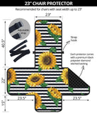 sunflowers ribbon background Chair Cover Protector