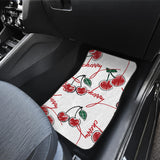 Hand Drawn Cherry Pattern Front And Back Car Mats