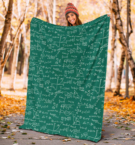 Math Pattern Print Design 01 Premium Blanket