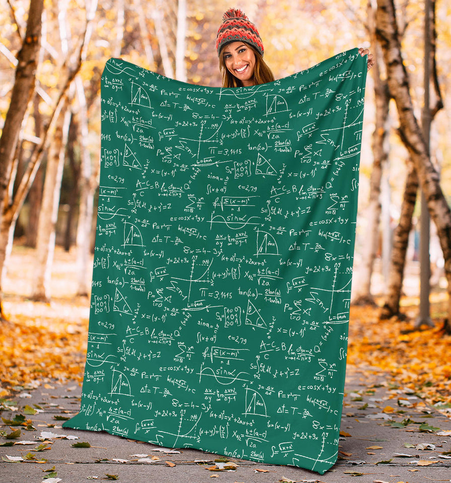 Math Pattern Print Design 01 Premium Blanket