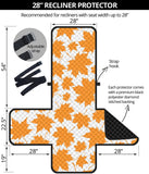 Orange Maple Leaf pattern Recliner Cover Protector