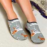 Beautiful Deers Winter Christmas Aqua Shoes