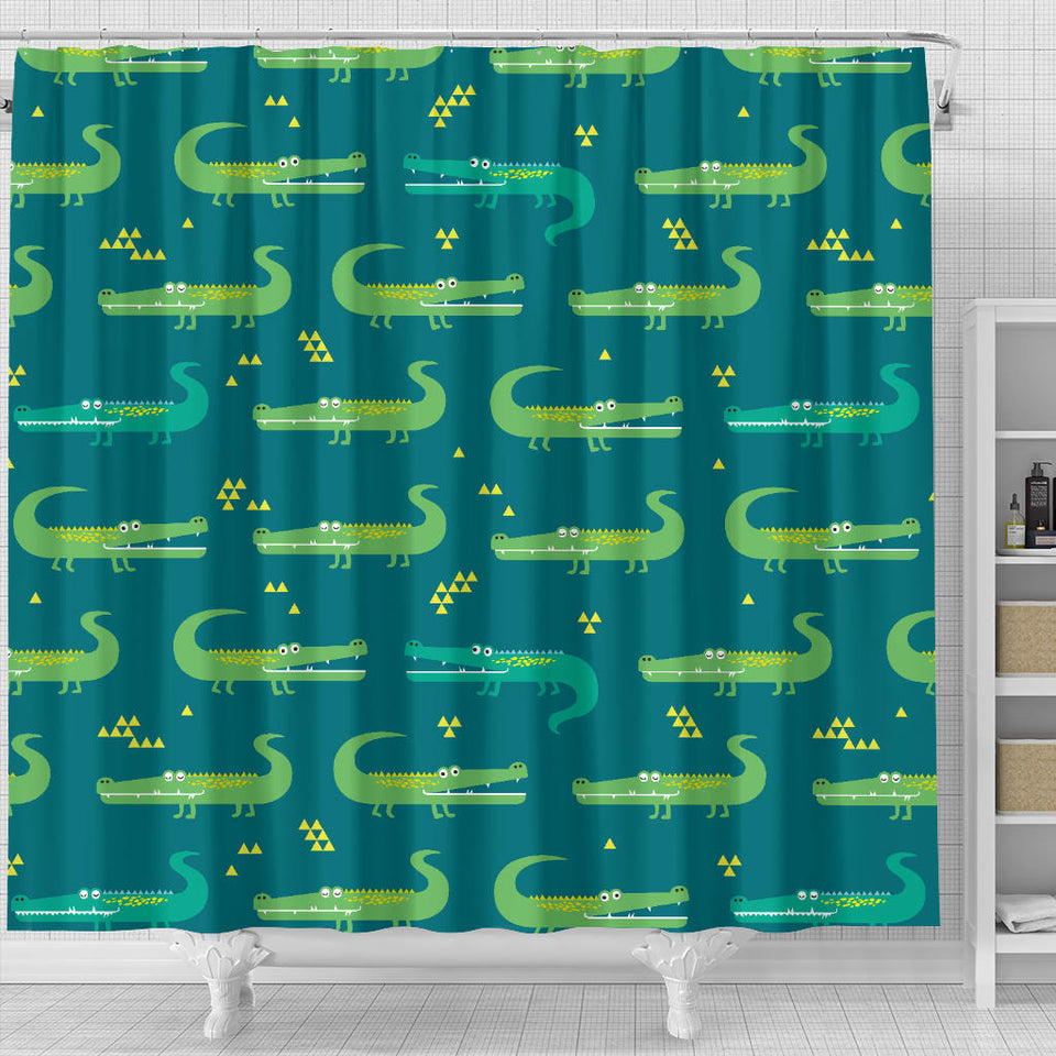 Crocodile Pattern Shower Curtain Fulfilled In US