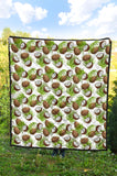 Coconut Pattern Print Design 04 Premium Quilt