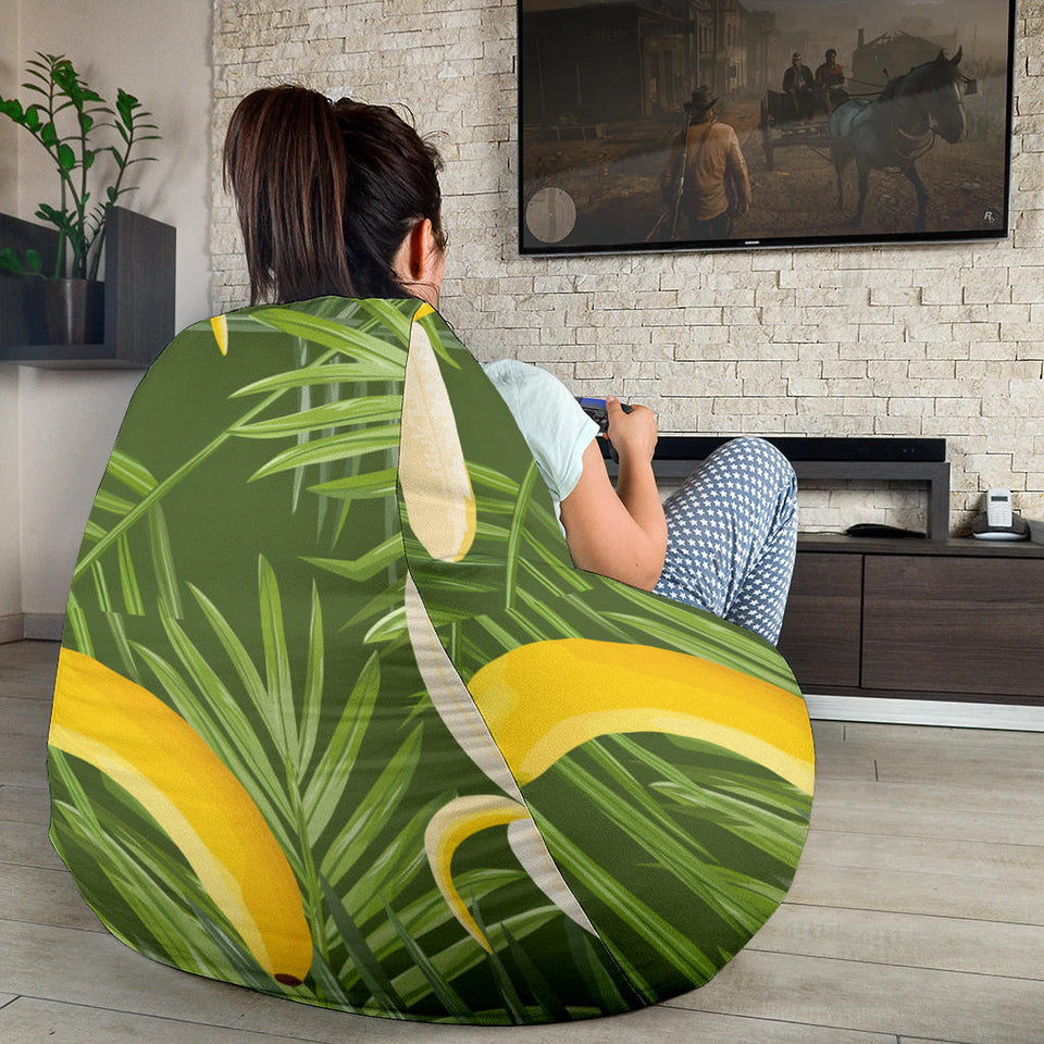 Banana Palm Leaves Pattern Bean Bag Cover